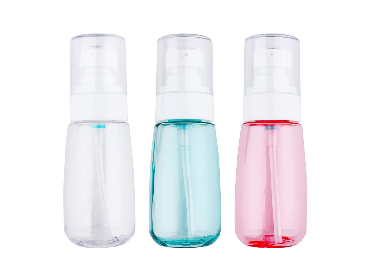Μπλε ρόδινα καλλυντικά πλαστικά προσαρμοσμένα μπουκάλια ικανότητα και χρώματα