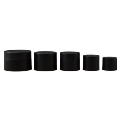30 ml 50 ml 100 ml Amber Black Pp πλαστική κρέμα καλλυντικής με λευκό και μαύρο καπάκι