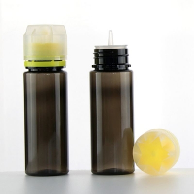 30 ml Διαφανές μπουκάλι με μαύρο καπνό Πετροειδή μπουκάλι με λάδι πλαστική συσκευασία