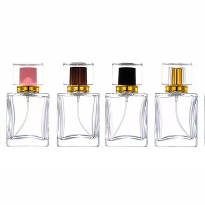 30 ml 50 ml 75 ml Κουβώδες σχήμα γυαλί μπουκάλι αρώματος ομίχλη με γυαλιστερό καπάκι