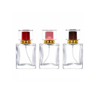 30 ml 50 ml 75 ml Κουβώδες σχήμα γυαλί μπουκάλι αρώματος ομίχλη με γυαλιστερό καπάκι