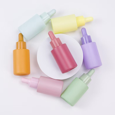 Μπουκάλι αιθέριου ελαίου Macaron Color 30ml με πλαστική αντλία PP και γυάλινο υλικό