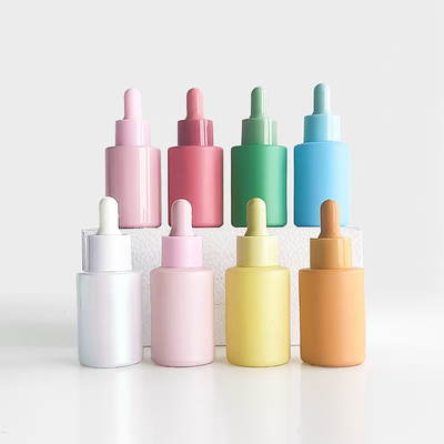 Μπουκάλι αιθέριου ελαίου Macaron Color 30ml με πλαστική αντλία PP και γυάλινο υλικό