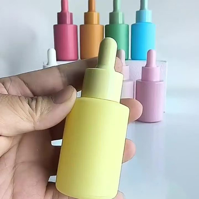 Μπουκάλι αιθέριου ελαίου Macaron Color 30ml με πλαστική αντλία PP και γυάλινο υλικό
