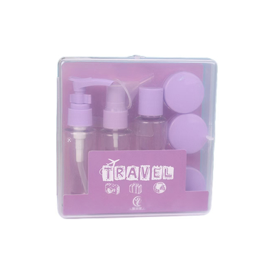 50ml 7pcs Set πλαστικό ταξιδιωτικό σετ μπουκάλι φερμουάρ σακούλα σετ καλλυντικών δοχείο σπρέι Flip Cap