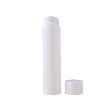 White Color Crimp Pump Airless Dispenser Bottle With 30ml 50ml 80ml 100ml Support Customization