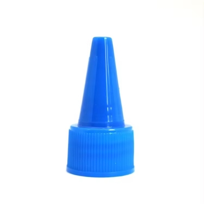 Plastic Bottle Twist Off Pointed Mouth Cap,Ribbed White Twist Off Dispensing Screw Cap