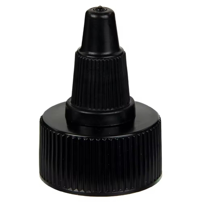 Plastic Bottle Twist Off Pointed Mouth Cap,Ribbed White Twist Off Dispensing Screw Cap