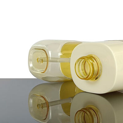 300ml PET Flat-shoulder Plastic Bottles with Lotion Pumps Complete Lotion Bottle Set Liquid Soap Lotion