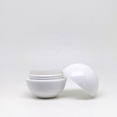Πλαστικό βάζο κρέμας σφαιρικού σχήματος με 5g 25g 50g 80g Αποδοχή διαφορετικών εκτυπώσεων έργων τέχνης που χρησιμοποιούνται για συσκευασία περιποίησης δέρματος