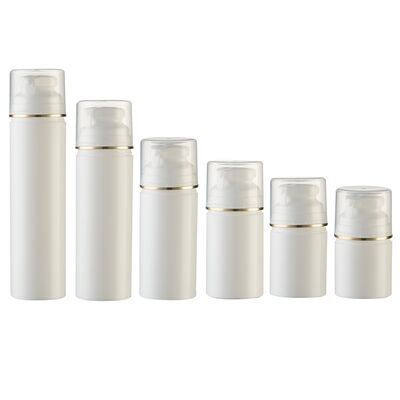 Particular Crimp Pump Head Design PP Airless Dispenser Bottle with 30ml 50ml 75ml Colors Silk Printing and Matte Spray Accept