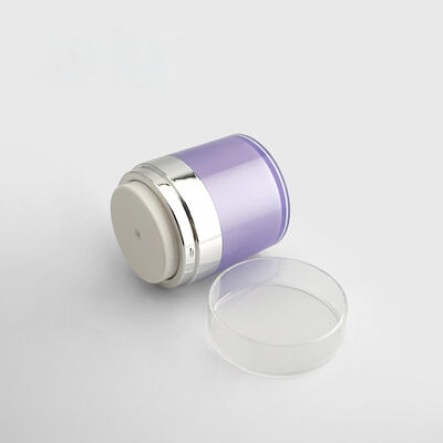 50gr Acrylic Airless Jar Bottle Replaceable Liner for Cosmetic Skincare Cream and Makeup with Plastic Cap