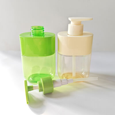 300ml τετραγωνικό μπουκάλι λοσιόν Custom Color Shoulder Sleeve Διαφανές σώμα Luxury Skincare Packaging