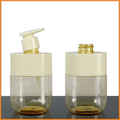 Πρωταθλήτρια 300 ml πλατφόρμα αντλία λοσιόν μπουκάλι Custom χρώμα ώμο μανίκι διαφανές σώμα πολυτελή συσκευασία φροντίδας του δέρματος