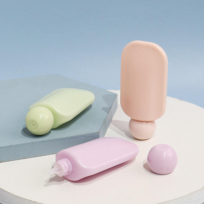 Wholesale cute Square Face Hand Cream Bottle 40ml PET Pump Sunscreen Lotion Skincare Cosmetic Packaging with Custom Logo