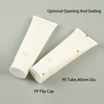 Customized Logo Wheat Straw Plastic Cosmetic Squeeze Tube with Screw Cap for Skincare Packaging