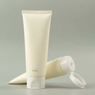 Customized Logo Wheat Straw Plastic Cosmetic Squeeze Tube with Screw Cap for Skincare Packaging