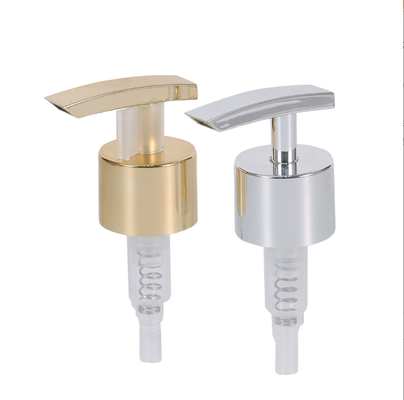Silver and Golden Cosmetic 24/410 28/410 Lotion Pump Spill-Proof Shampoo Dispenser Pump With Safety Lock for Cosmetic Bottles