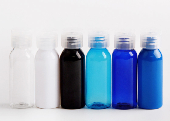 Μπουκάλι πλαστικού PET 30ml Διαφανές καλλυντικό μπουκάλι με μαύρο καπάκι