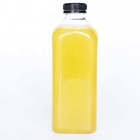 16oz κενό τετραγωνικό μπουκάλι ποτών της PET πλαστικό με την ΚΑΠ διαφανή