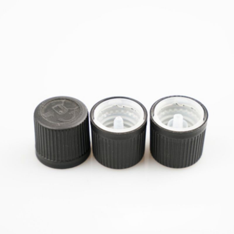 20mm 24mm 28mm Μαύρο Ριγέ Λείο Πλαστικό Καπάκι Βιδωτό με Γείωση Επαγωγής ή Γείωση Ευαίσθητη στην Πίεση