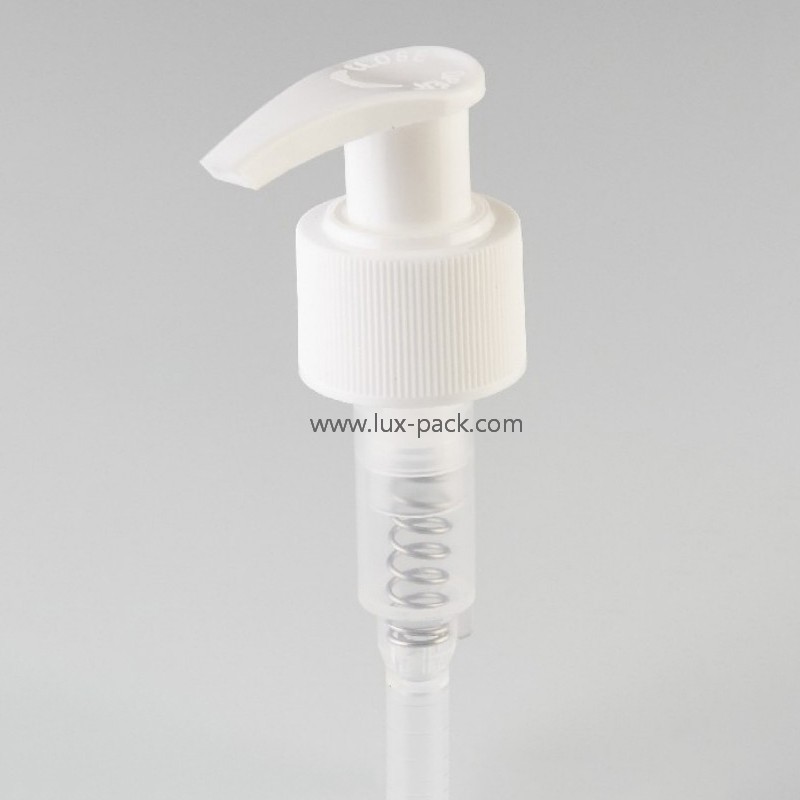 Πολωνική εμφάνιση 24mm 28mm αντλία διανομής λοσιόν που χρησιμοποιείται για μπουκάλια