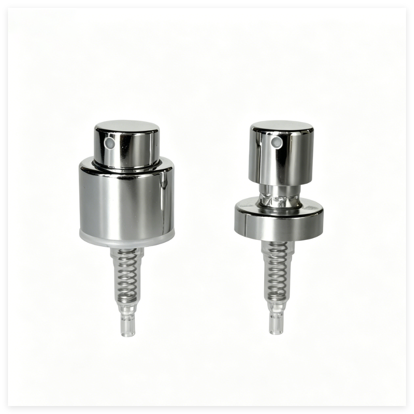 15mm Crimp-on Αλουμινίου Fine Mist Sprayer αντλία 0.15cc έξοδος αρώματα Spray πύραυλο για καλλυντικά μπουκάλι