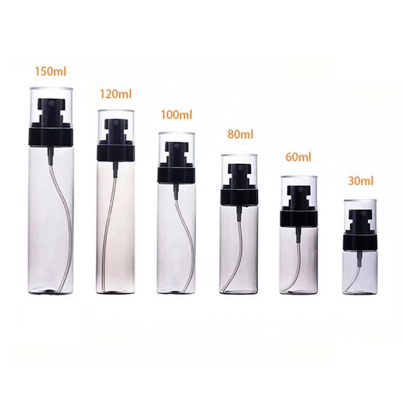 15ml 30ml 50ml 80ml 100ml 120ml PET Fine Mist Spray Φιαλίδιο Κρέμα αντλία μοναδική διαφανής πλαστική φιάλη αντλία