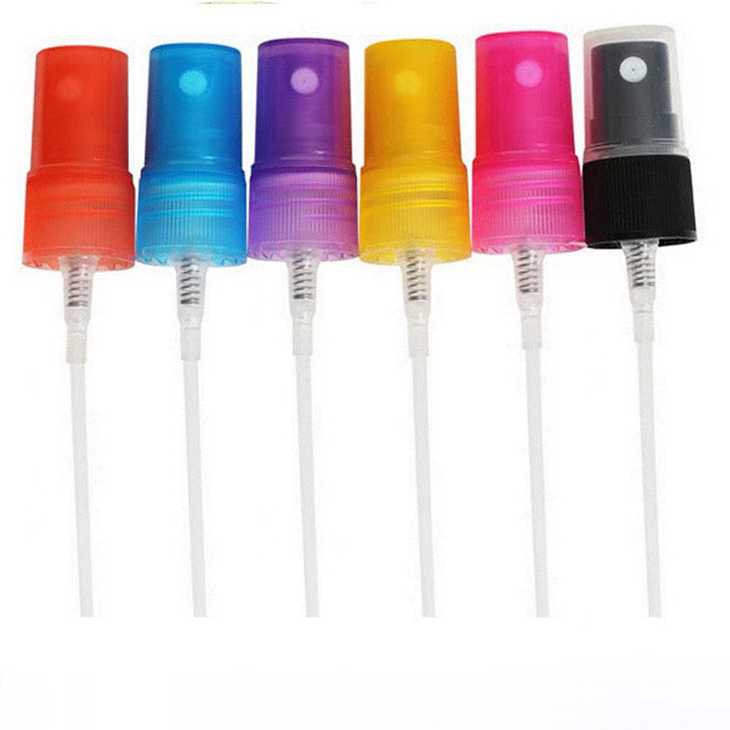 Colorful Fine Mist Sprayer Pump with Full Cover in 13mm 14mm 15mm 18mm 20mm Sizes for Perfume and Sunscreen Bottles