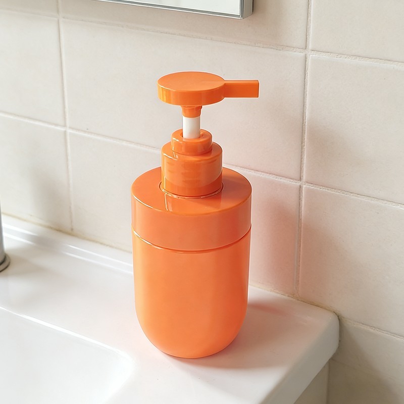 200ml Orange PET Lotion Pump Bottle Custom Color Pump Dispenser Bottle for Hand Soap Body Wash Shampoo
